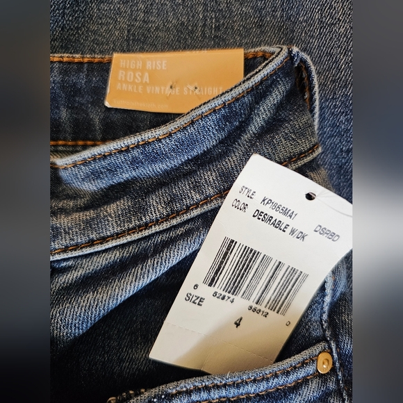 Kut from the Kloth High-Rise "Rosa" Ankle Vintage Straight Jeans, new size 4 - Picture 10 of 12